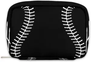 Kids Toiletry Bag for Boys, Cute Small Black Baseball Wash Bag for Little Young Boys Waterproof Cosmetic Weekender Bag Toddler Traveling Toiletries