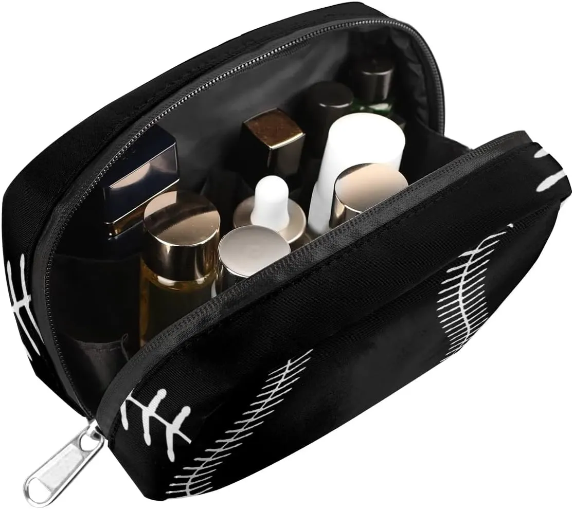 Kids Toiletry Bag for Boys, Cute Small Black Baseball Wash Bag for Little Young Boys Waterproof Cosmetic Weekender Bag Toddler Traveling Toiletries