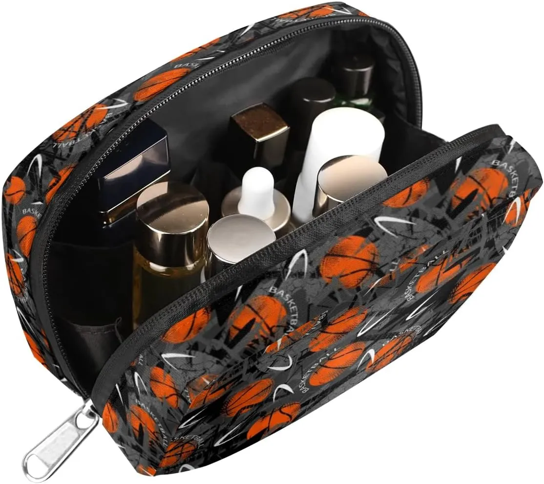 Kids Toiletry Bag for Boys, Small Cute Basketball Wash Bag for Little Young Boys Waterproof Cosmetic Weekender Bag Toddler Traveling Toiletries