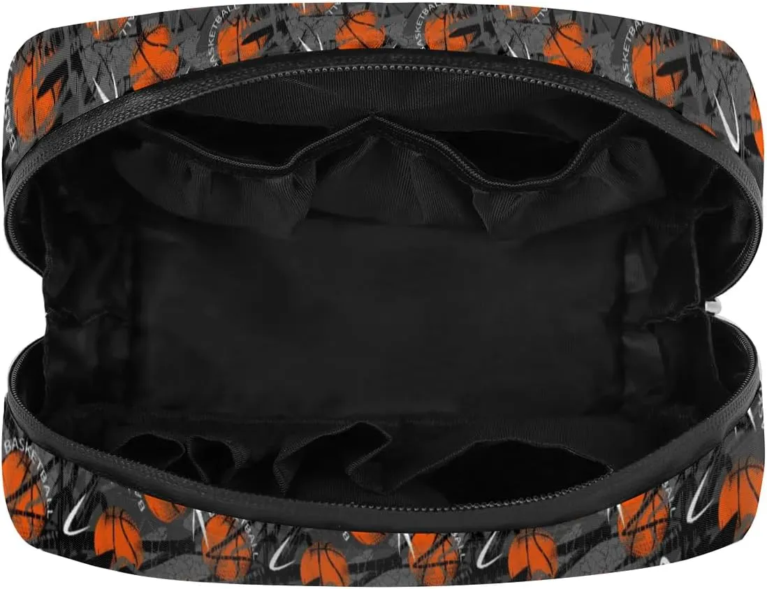 Kids Toiletry Bag for Boys, Small Cute Basketball Wash Bag for Little Young Boys Waterproof Cosmetic Weekender Bag Toddler Traveling Toiletries