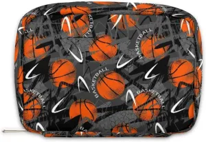 Kids Toiletry Bag for Boys, Small Cute Basketball Wash Bag for Little Young Boys Waterproof Cosmetic Weekender Bag Toddler Traveling Toiletries