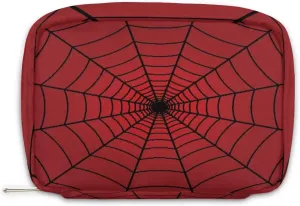 Kids Toiletry Bag for Boys, Small Cute Wash Bag for Little Young Boys Waterproof Cosmetic Weekender Bag Toddler Traveling Toiletries, Red Spider Web