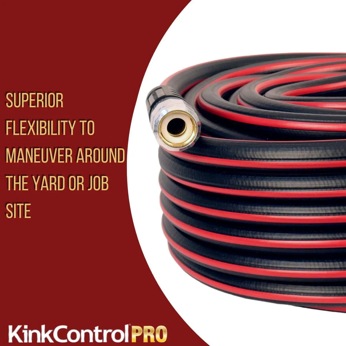 Kink Control Pro Garden Hose, Water Hosewith Superior UV Resistance, Ergonomic Grip, High Burst Strength, Triple Frame Technology for Kink Resistance, 25 Ft
