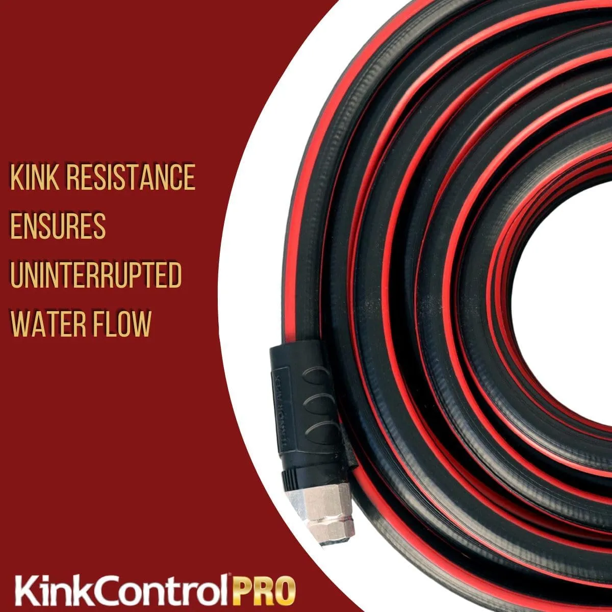 Kink Control Pro Garden Hose, Water Hosewith Superior UV Resistance, Ergonomic Grip, High Burst Strength, Triple Frame Technology for Kink Resistance, 25 Ft