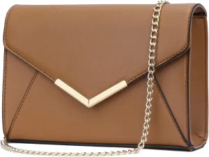 KKXIU Women Elegant Faux Leather Evening Envelope Clutch Purse Foldover Bags for Party Wedding Prom