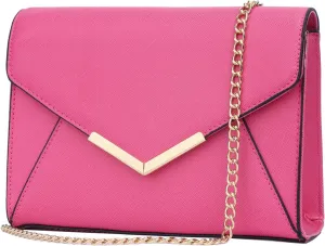 KKXIU Women Elegant Faux Leather Evening Envelope Clutch Purse Foldover Bags for Party Wedding Prom