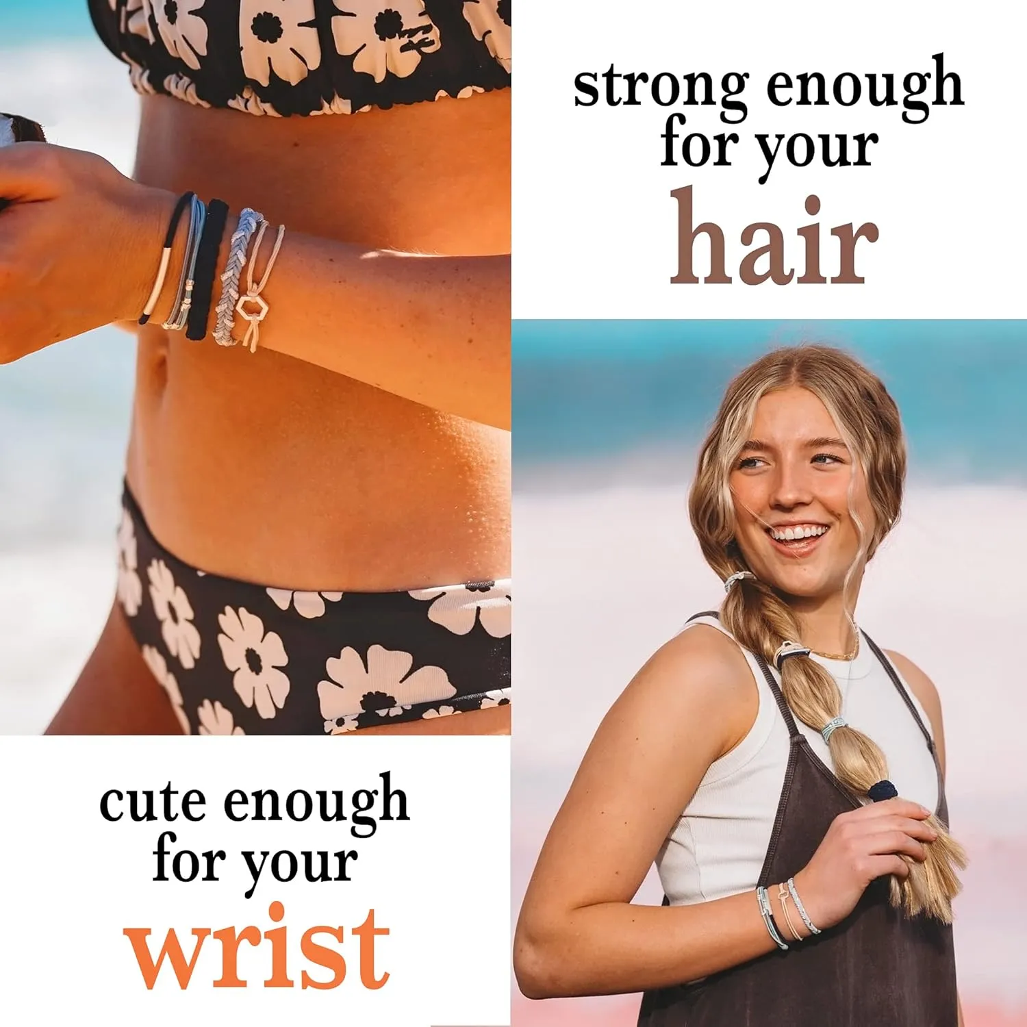 K'lani Dream Bracelets for Women – Elastic Bracelets and Boho Hair Ties – Cute Hair Ties for Women and Hair Tie Accessories – Stylish Bracelets Boho Style for Hair and Wrist – Set of 5 (Medium)
