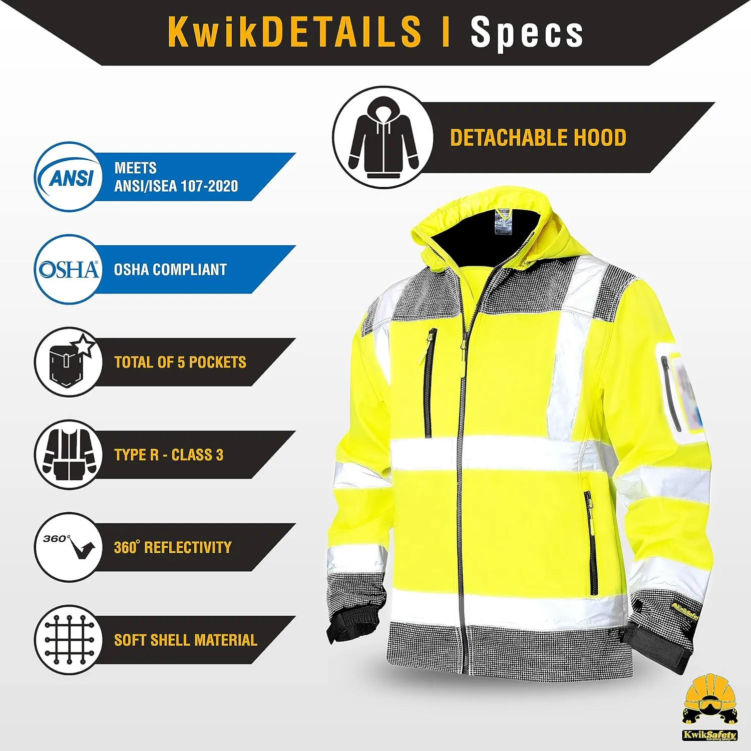 KwikSafety - Charlotte, NC - AGENT & GALAXY Softshell Safety Jacket [Base & Limited Edition Design] Class 3 ANSI Tested OSHA