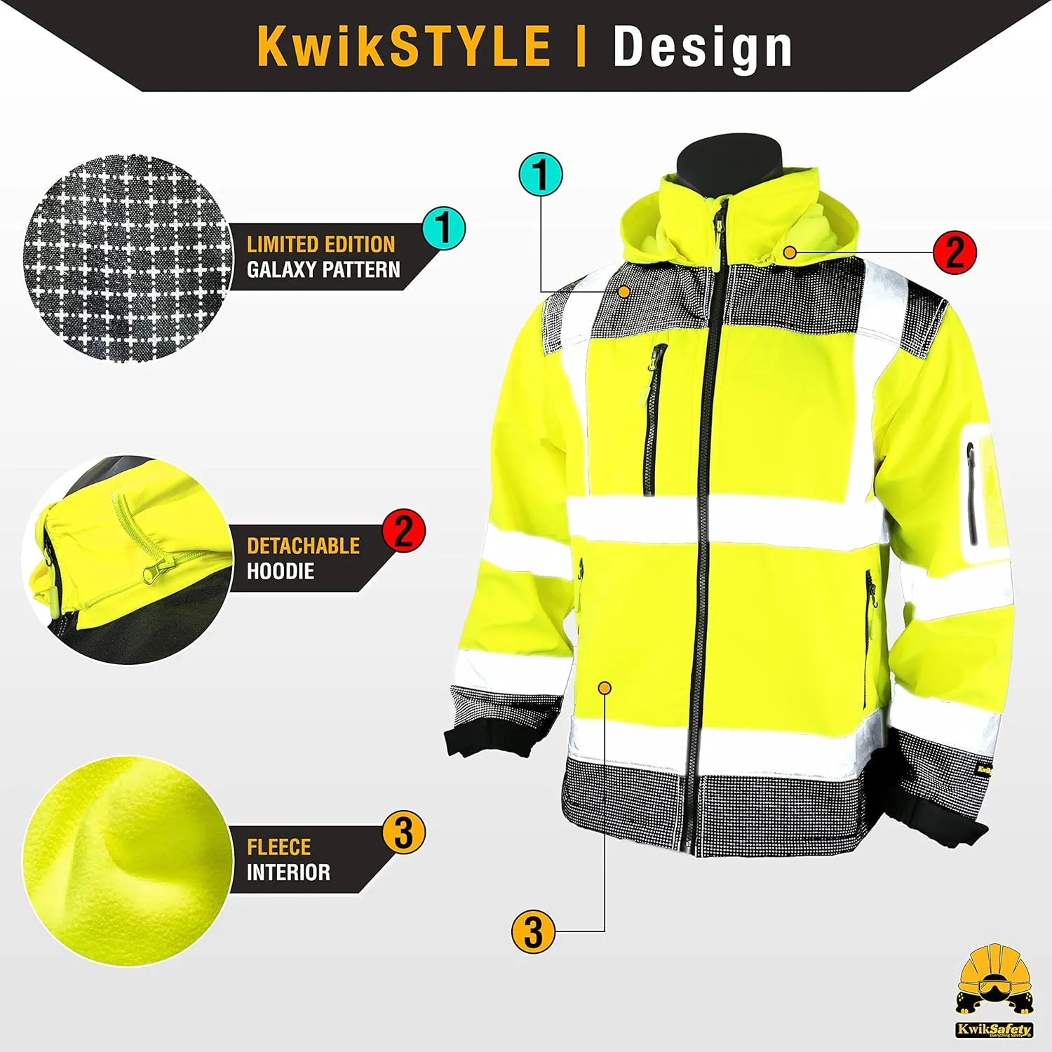 KwikSafety - Charlotte, NC - AGENT & GALAXY Softshell Safety Jacket [Base & Limited Edition Design] Class 3 ANSI Tested OSHA