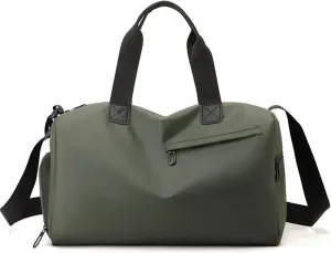 Large Capacity Waterproof Oxford Travel Duffle Bag, Heavy-Duty Gym Bag with Reinforced Zippers & Multiple Compartments, Anti-Scratch Sports Tote for Fitness, Camping, and Weekend Trips(Green)