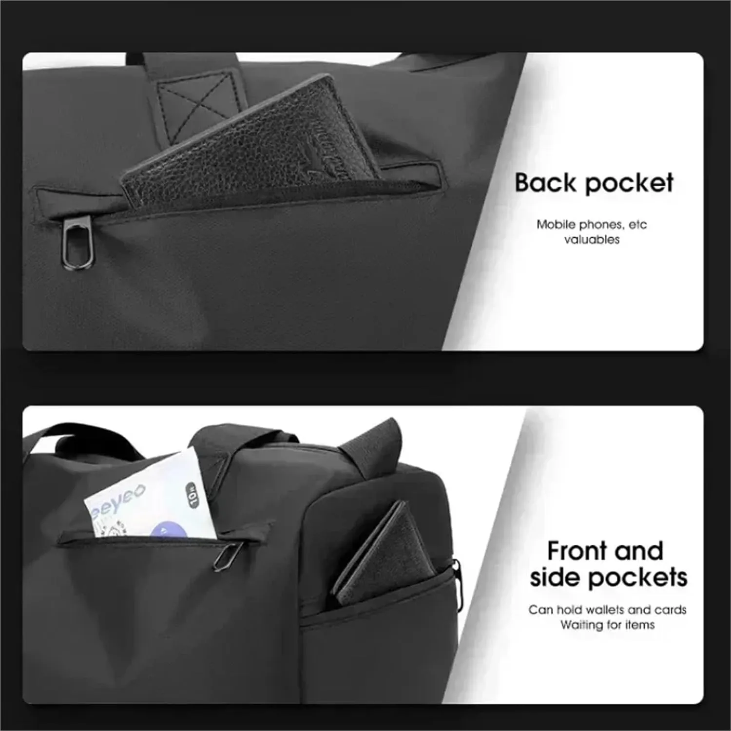 Large Capacity Waterproof Oxford Travel Duffle Bag, Heavy-Duty Gym Bag with Reinforced Zippers & Multiple Compartments, Anti-Scratch Sports Tote for Fitness, Camping, and Weekend Trips(Green)