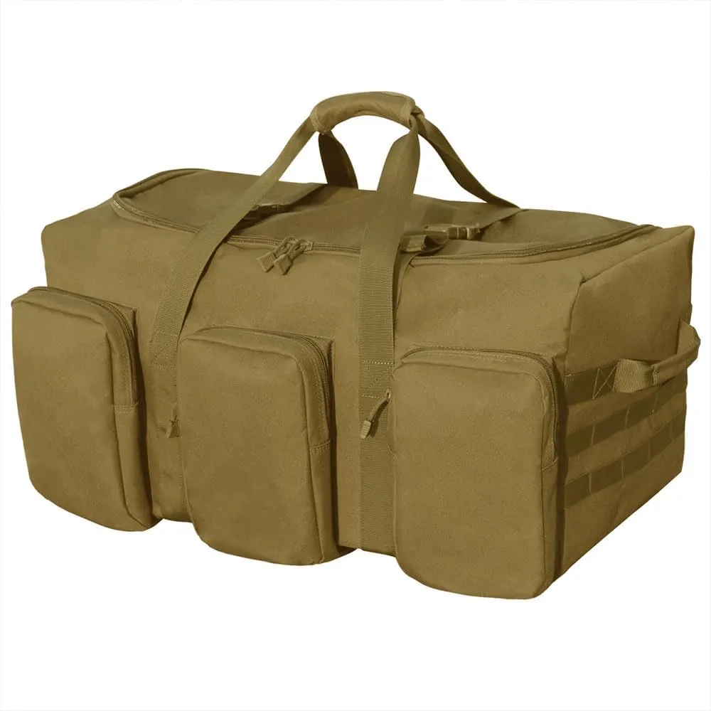 Large Military Travel Duffle Bag Tactical Camping Storage Utility Tote Bag Camping Kitchen Organizer with Deployment Cargo Bag Travel Sports Equipment (Khaki, Large 25.59"x13.78"x13.78"))