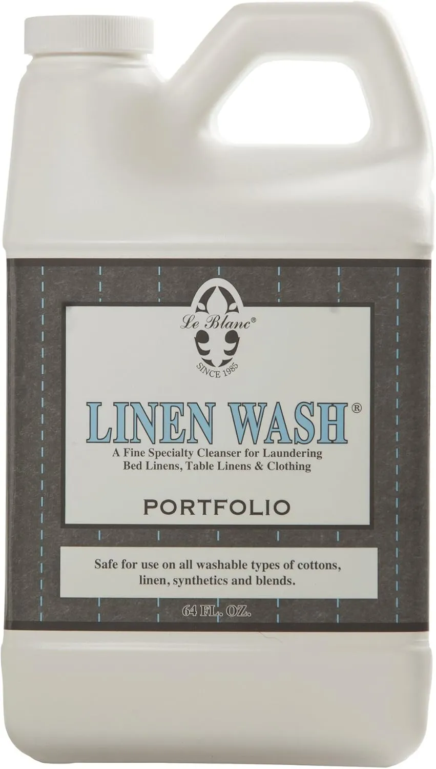 Le Blanc® Portfolio Linen Wash® – Luxury Laundry Cleanser for Bed & Table Linens- 64 oz. (1 pack)