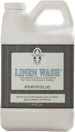 Le Blanc® Portfolio Linen Wash® – Luxury Laundry Cleanser for Bed & Table Linens- 64 oz. (1 pack)