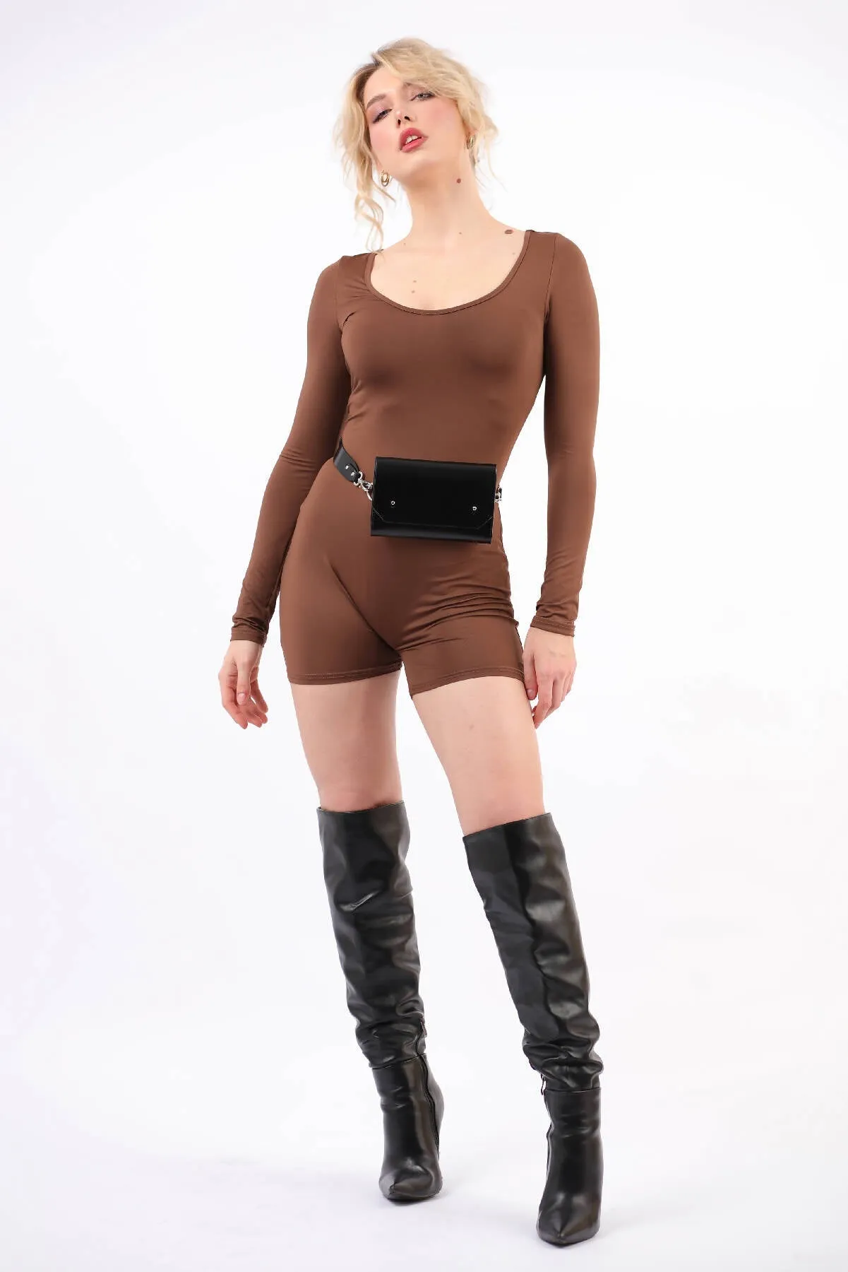 Leather Crossbody Belt Bag