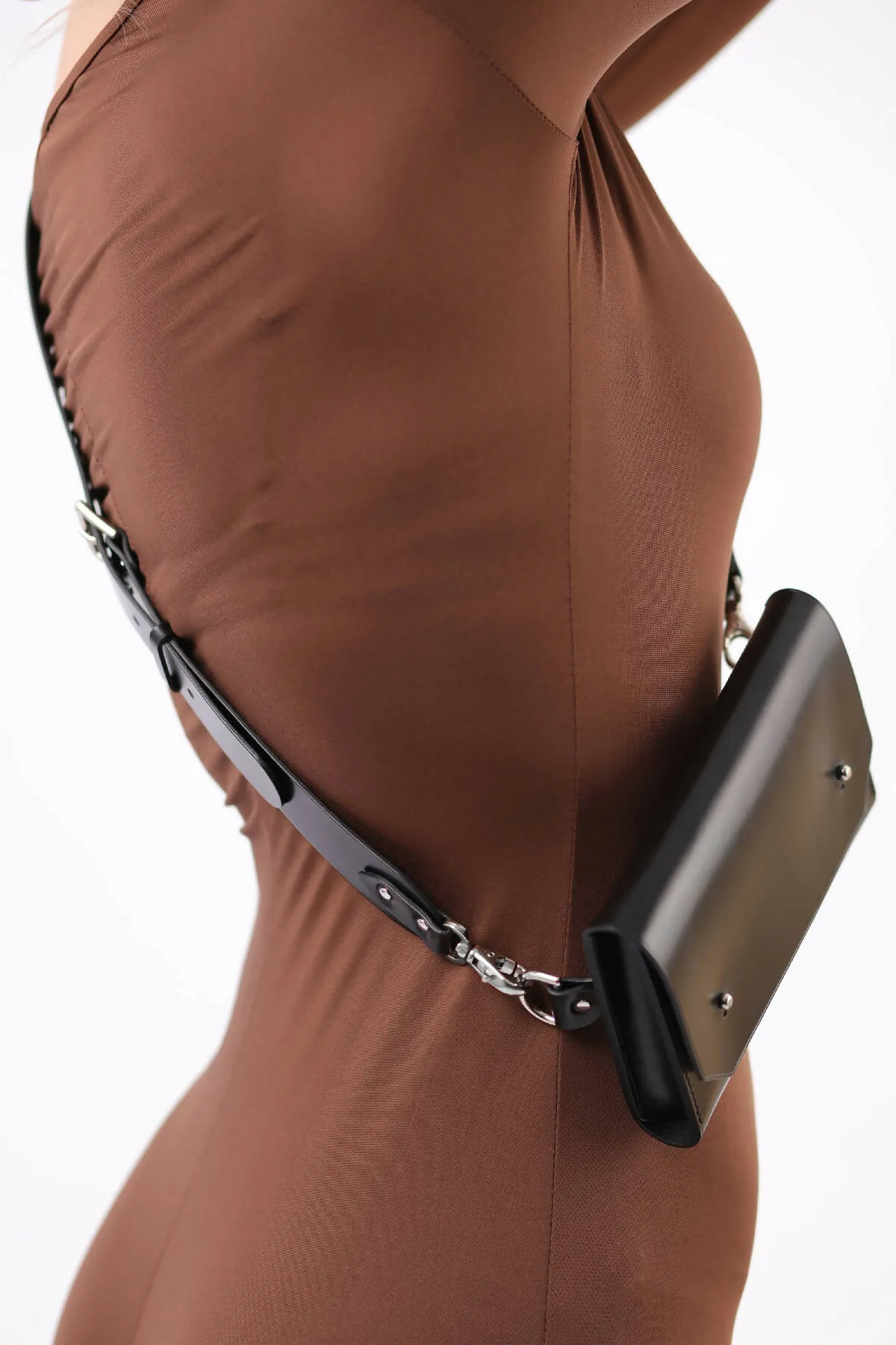 Leather Crossbody Belt Bag