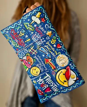 Leather Envelope Multi Color Blue Base