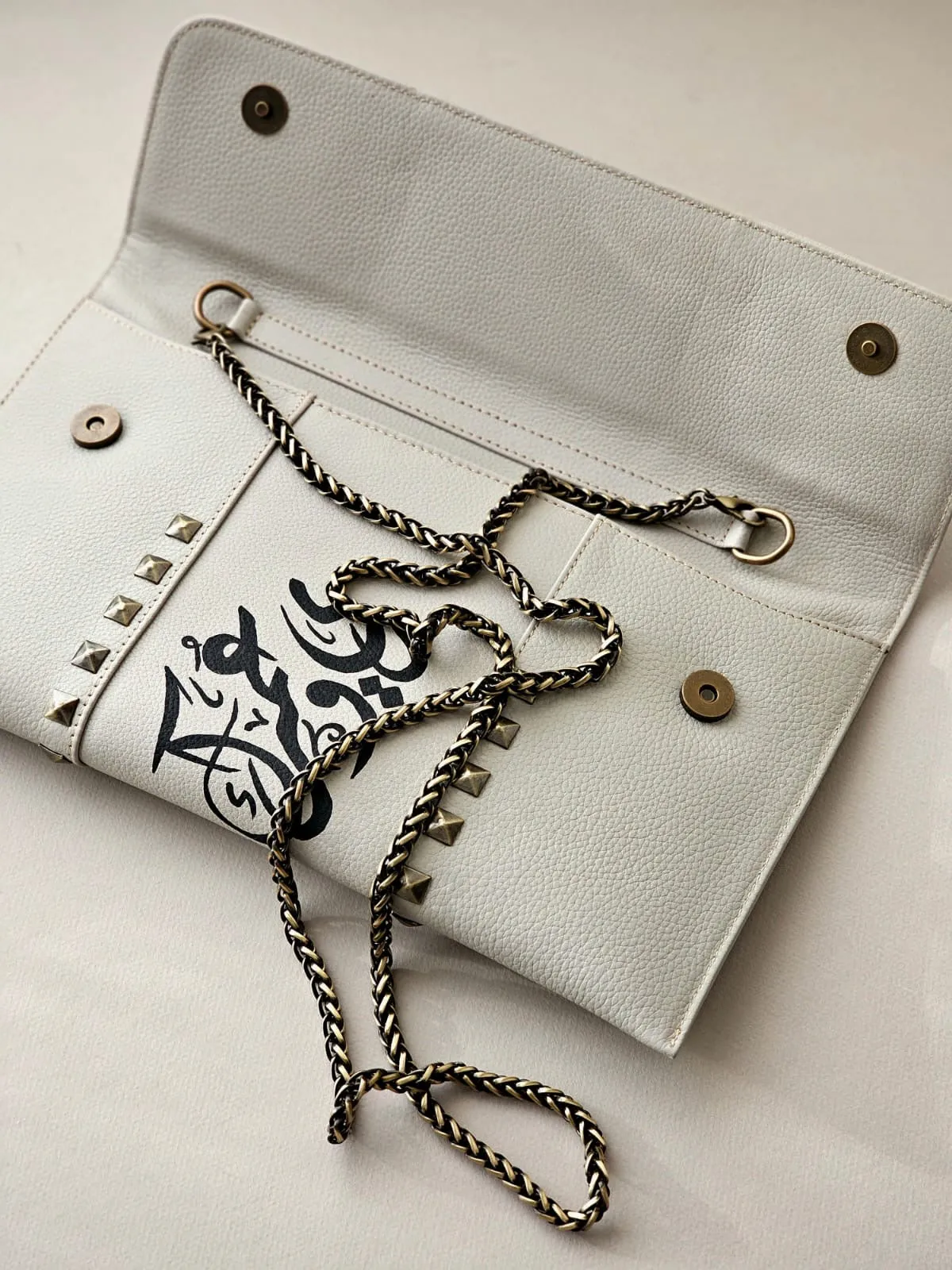 Leather Envelope with Studs