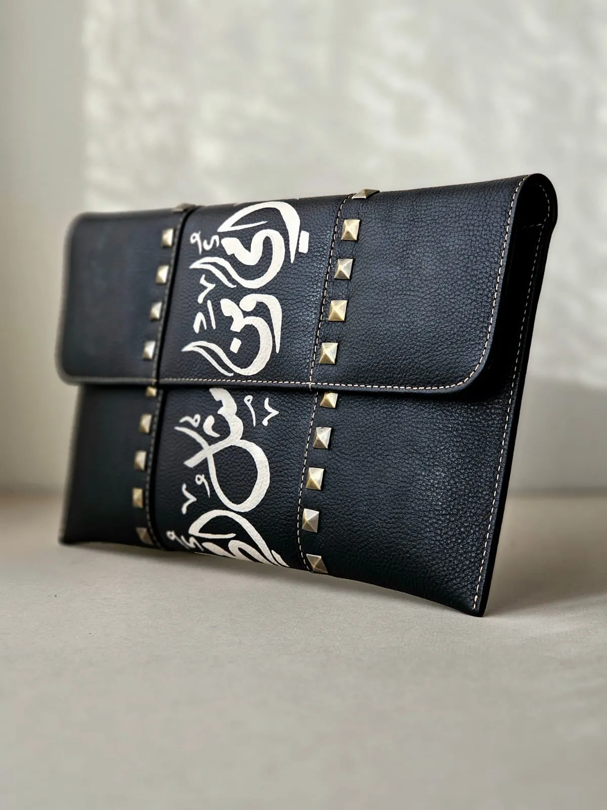 Leather Envelope with Studs