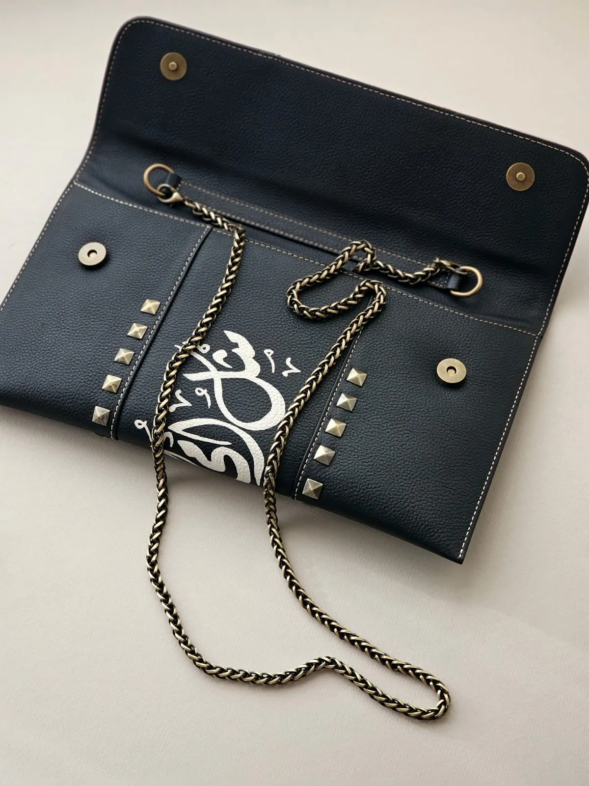 Leather Envelope with Studs