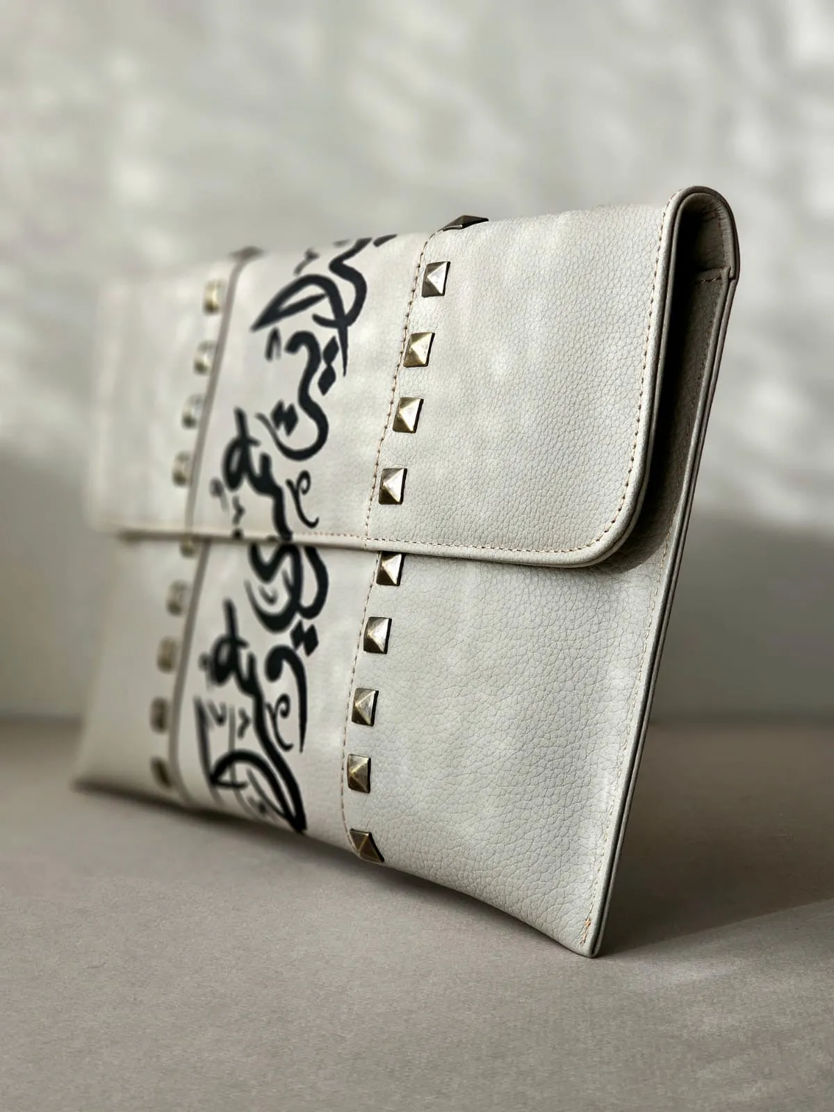 Leather Envelope with Studs