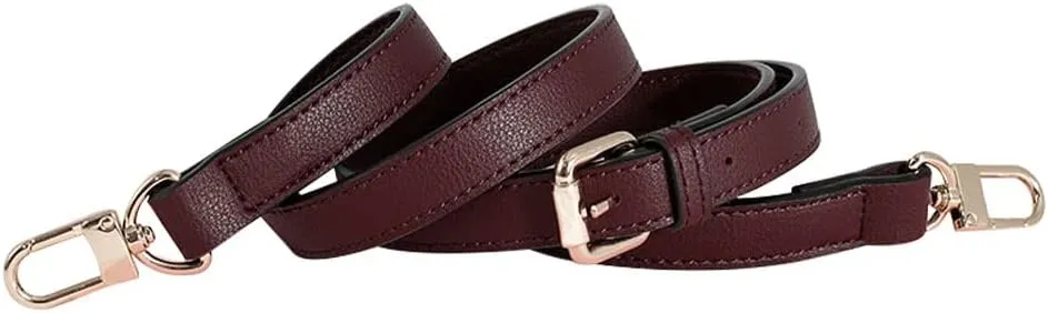 Leather Strap for Purse Replacement Purse Straps Crossbody Leather Bag Strap Strap for Purse Gold Clasp Burgundy