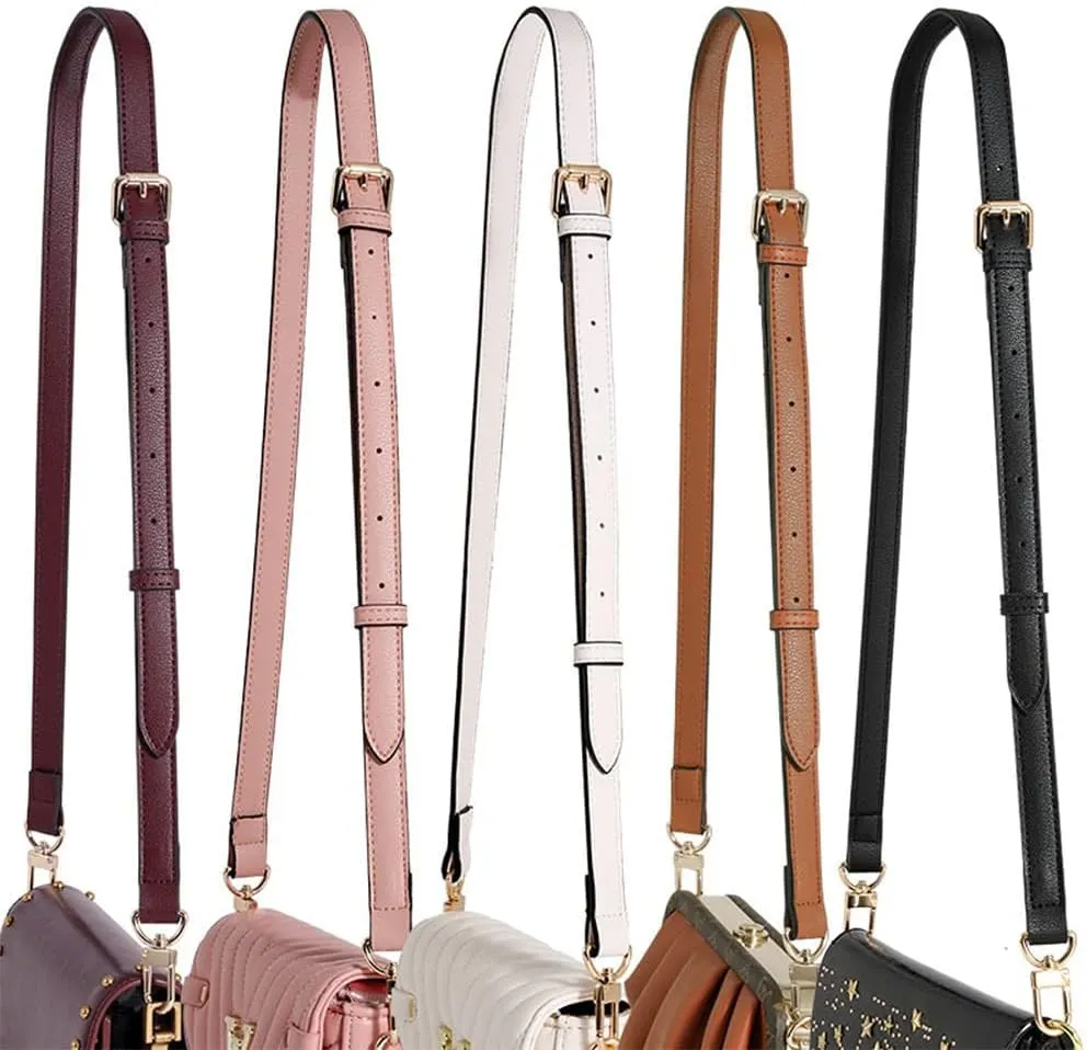 Leather Strap for Purse Replacement Purse Straps Crossbody Leather Bag Strap Strap for Purse Gold Clasp Burgundy