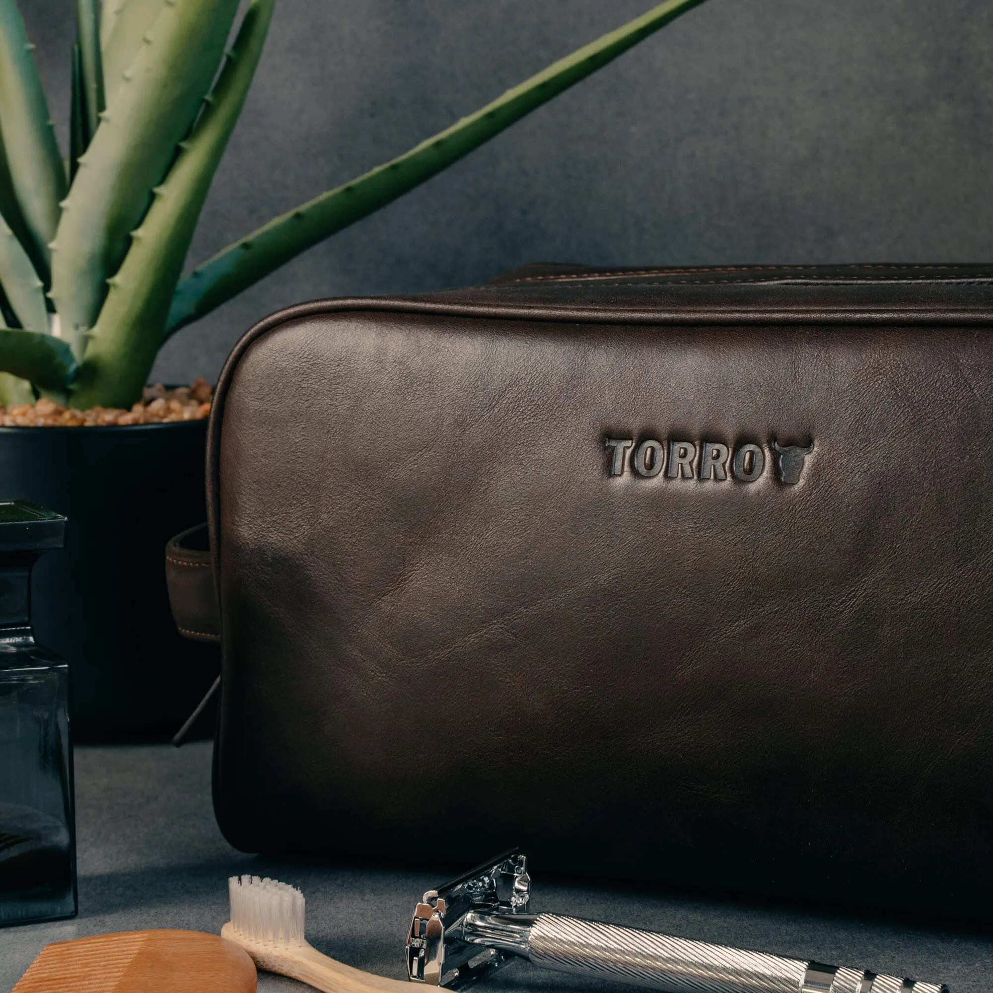 Leather Toiletry Bag