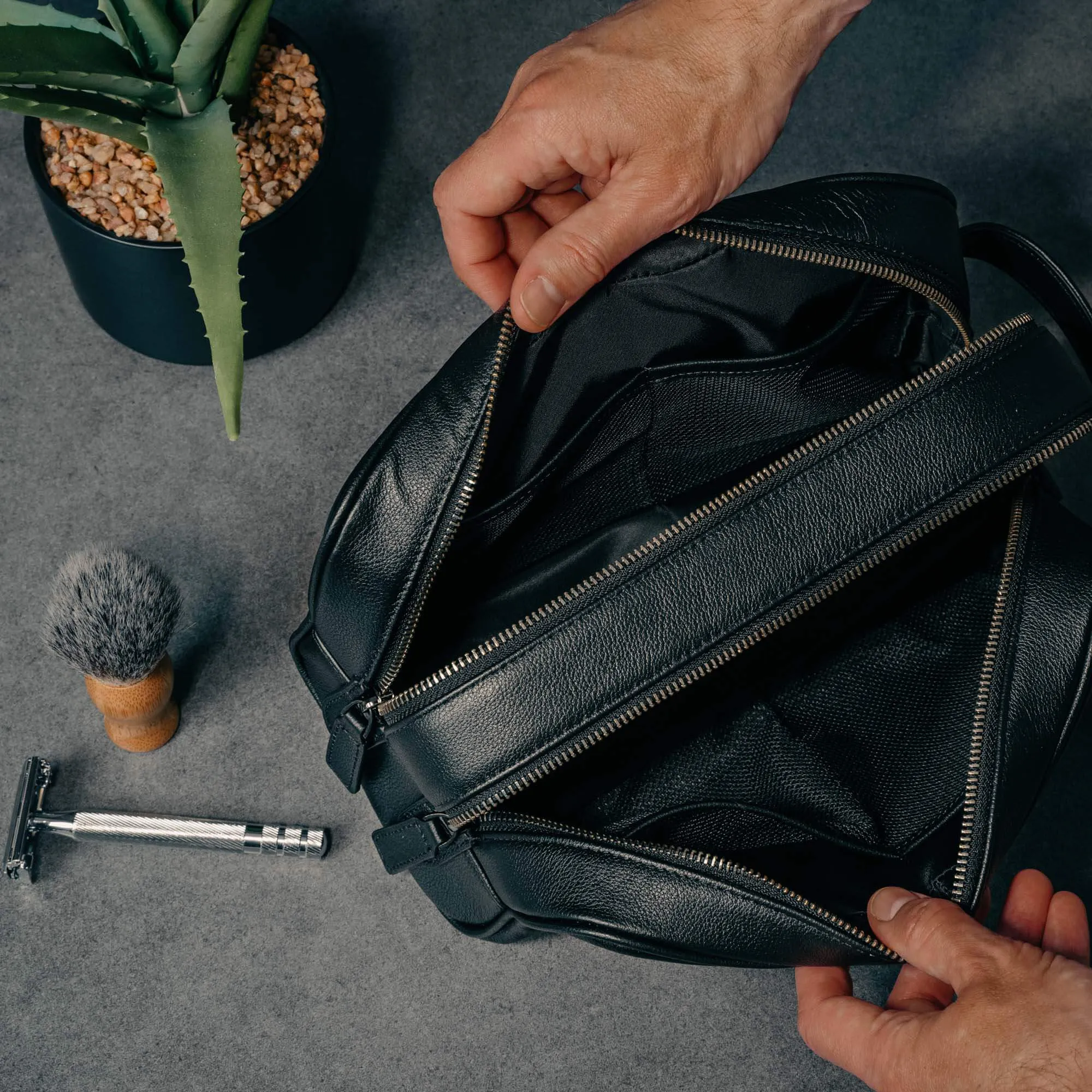 Leather Toiletry Bag