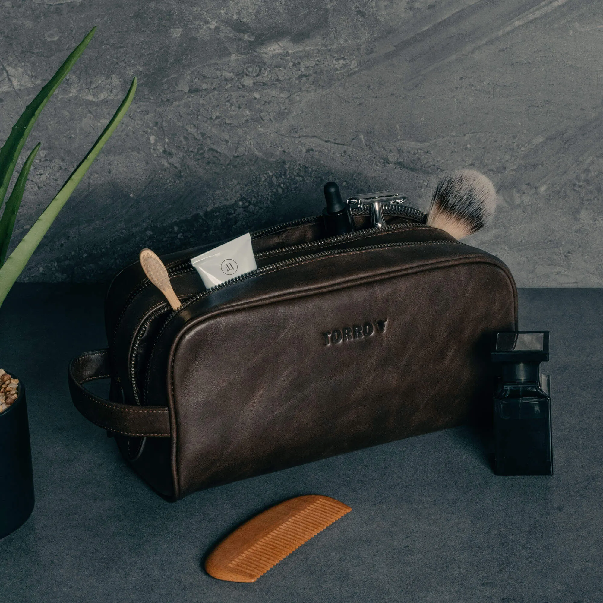Leather Toiletry Bag
