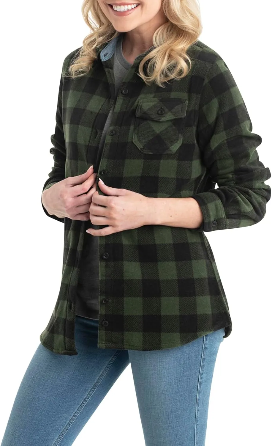 Legendary Whitetails Women's Trail Guide Fleece Button Down Shirt