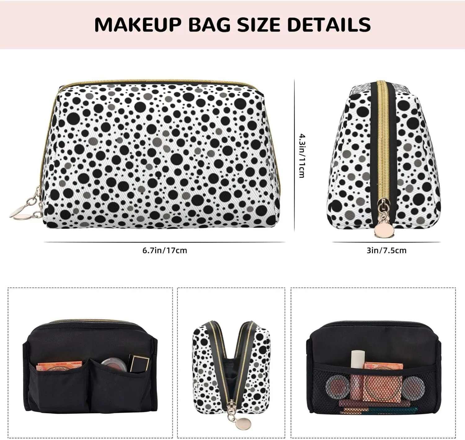 Leopard Print Toiletry Pouch, Travel-Friendly Makeup Organizer For Makeup Brushes, Lipsticks