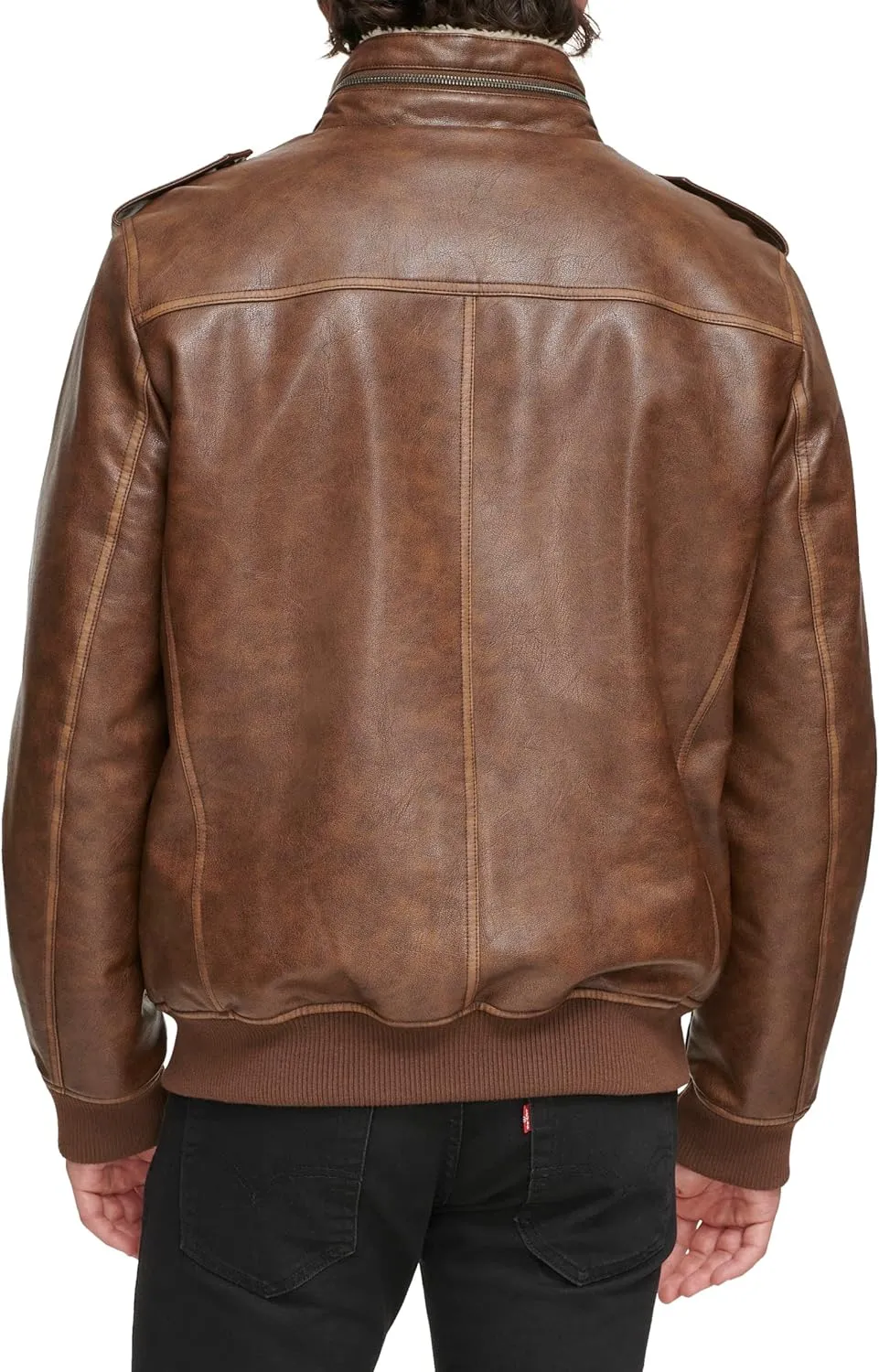 Levi's Men's Faux Leather Aviator Bomber Jacket (Regular & Big & Tall Sizes)