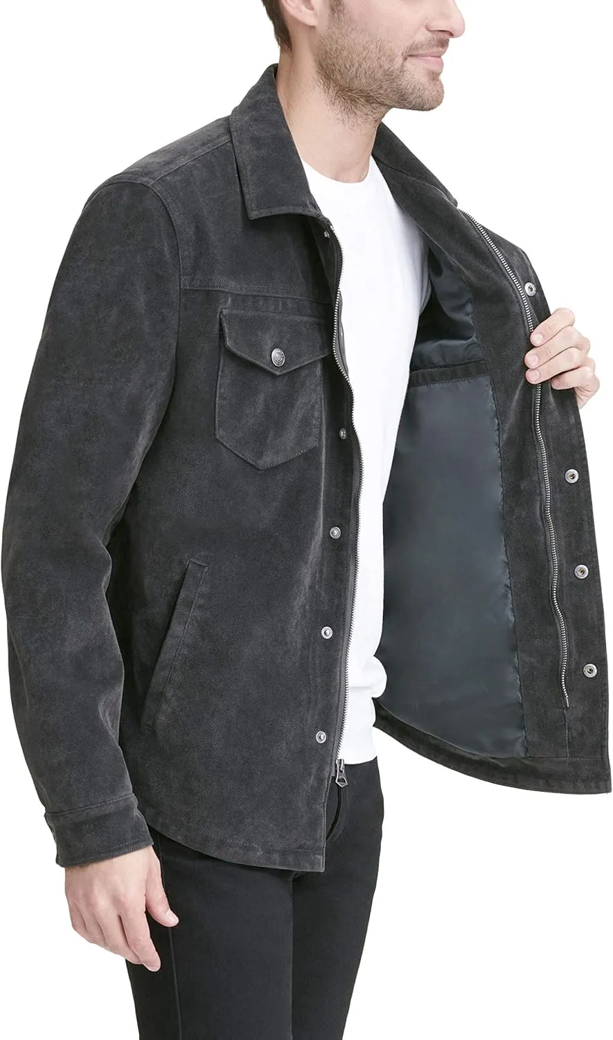 Levi's Men's Faux Leather Shirt Jacket