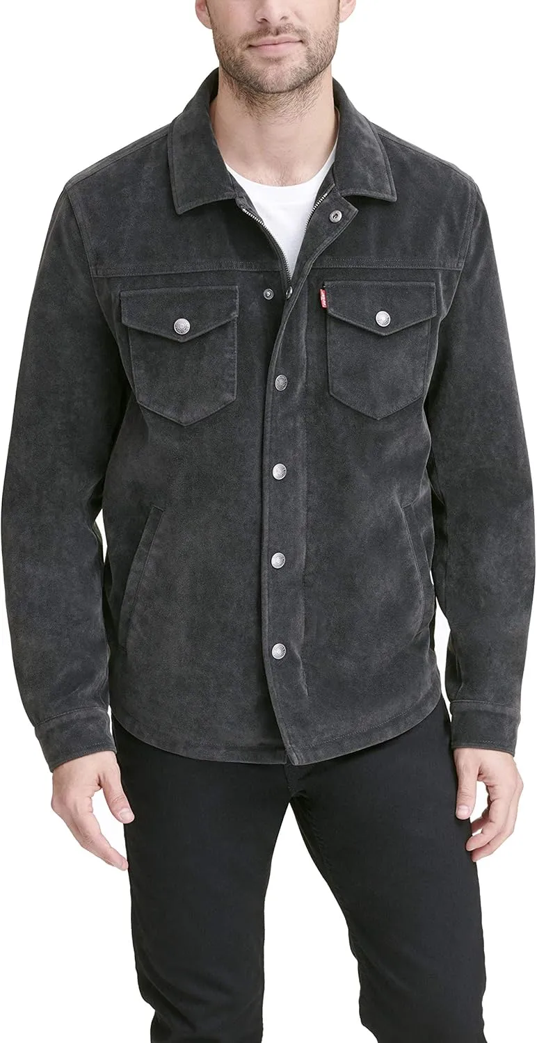 Levi's Men's Faux Leather Shirt Jacket