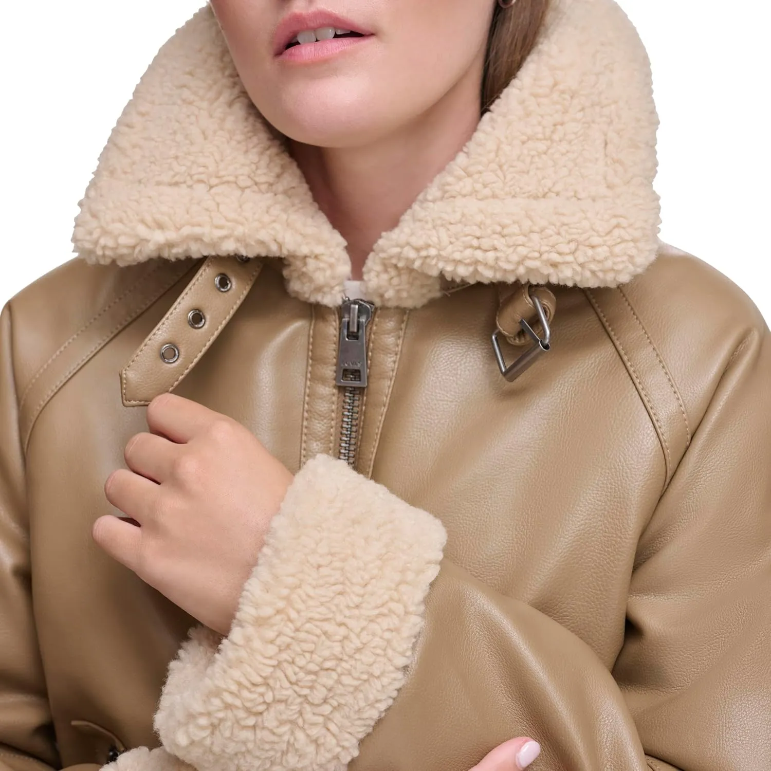 Levi's Women's Faux Leather Relaxed Aviator Jacket