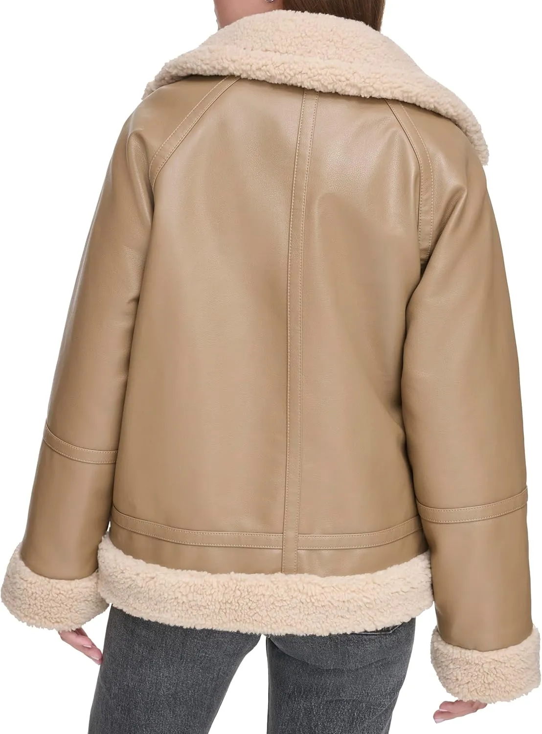 Levi's Women's Faux Leather Relaxed Aviator Jacket