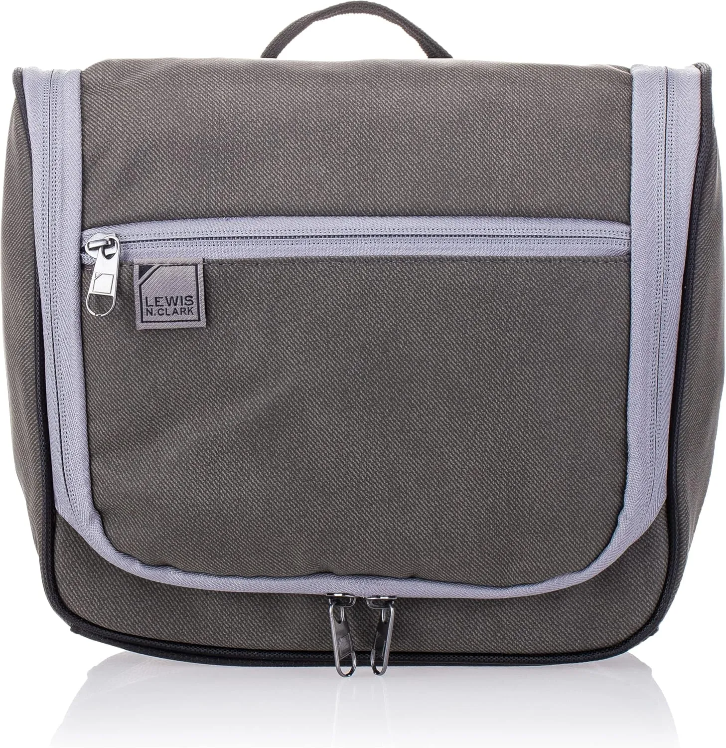 Lewis N. Clark Brushed Twill Hanging Travel Toiletry Kit Bag, Tan, One Size