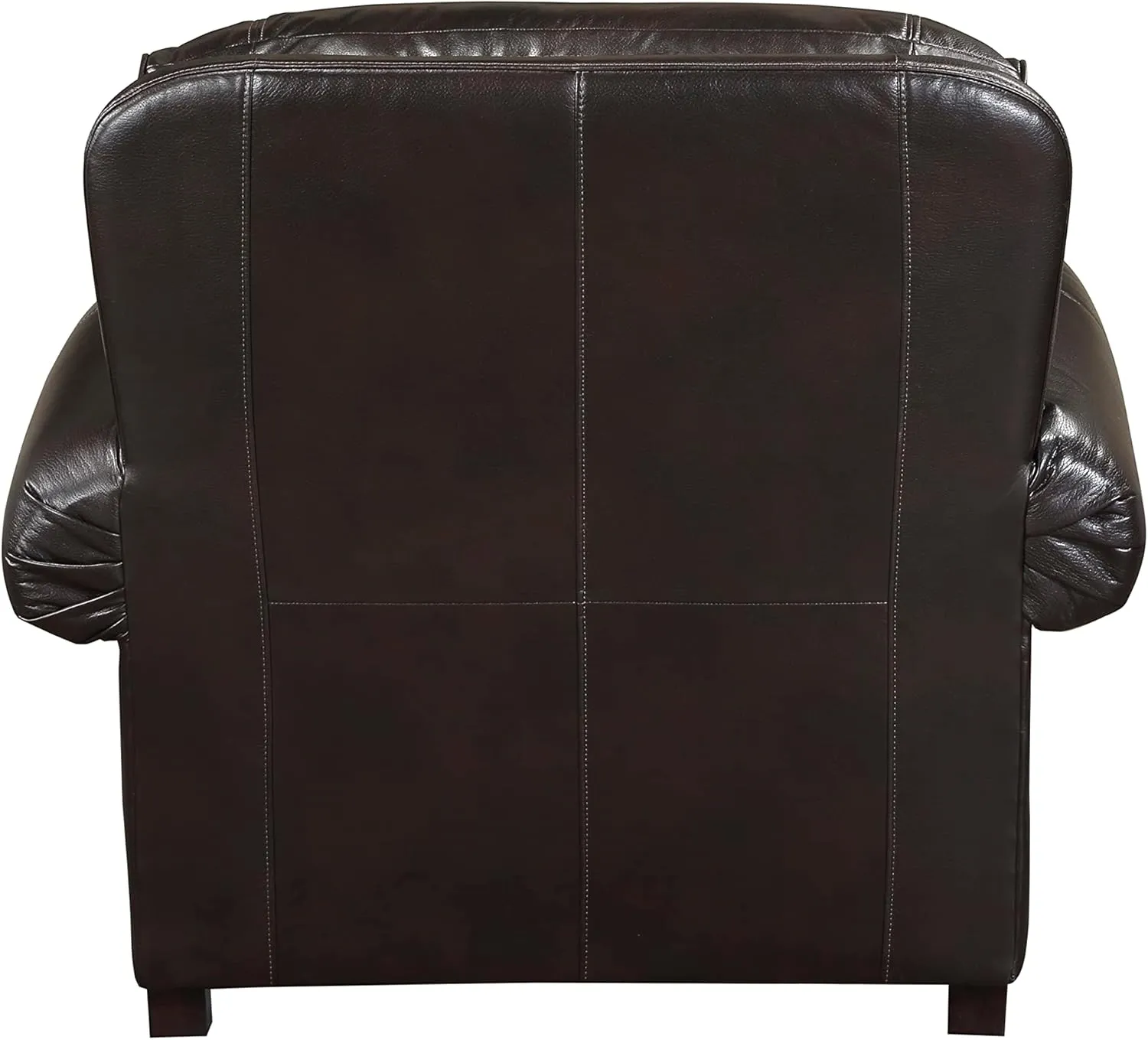 Lexicon Sébastien Breathable Faux Leather Living Room Chair, Brown