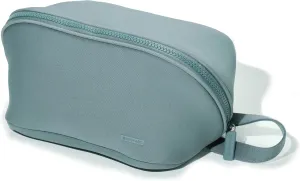 LINE ARC Machine-Washable Neoprene Toiletry Bag (Ocean) Modern Blue Dopp Kit Soft Insulation for Cosmetics Makeup Travel Skincare Shaving Large Case Men Women Overnight Easy-to-Clean