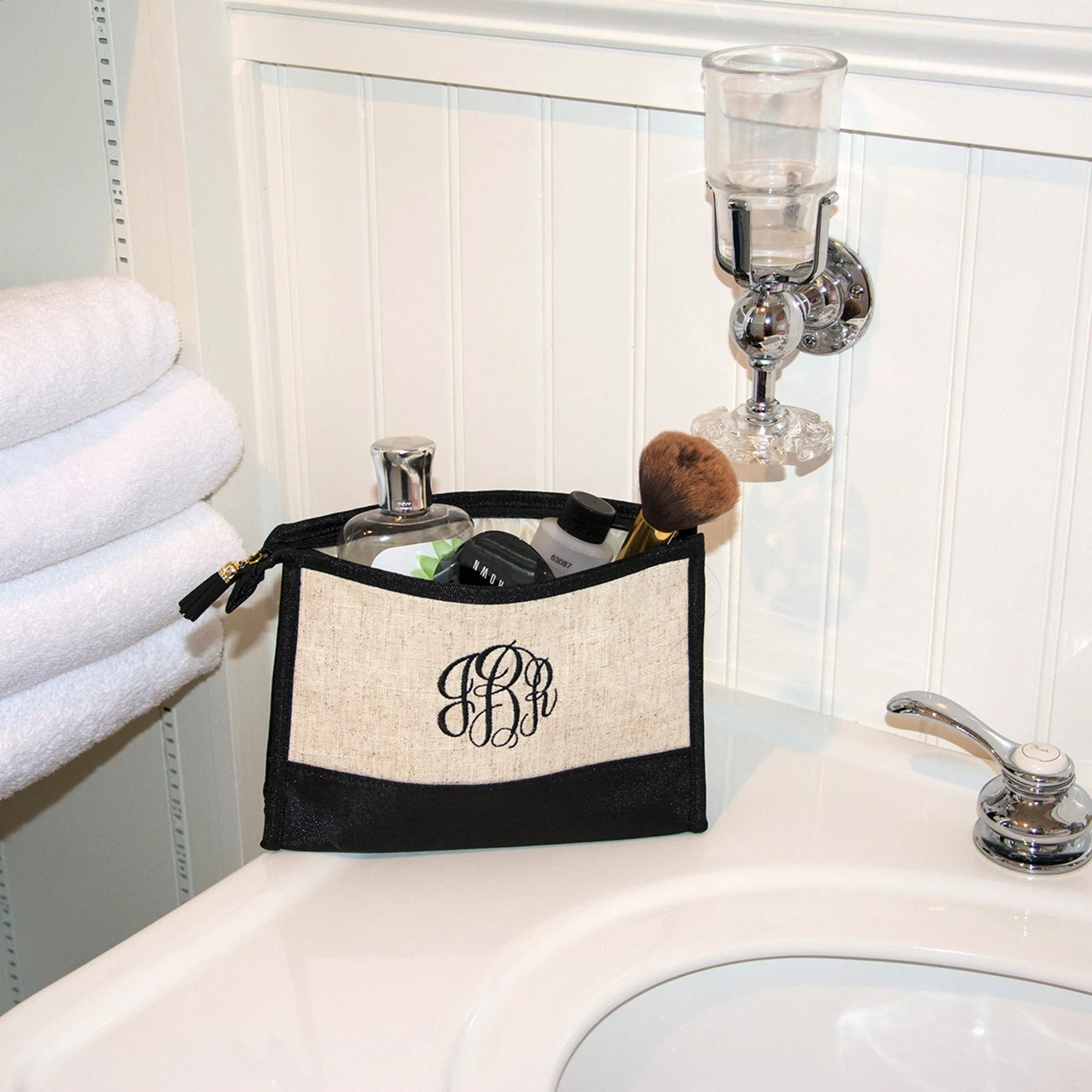 Linen Cosmetic Pouch