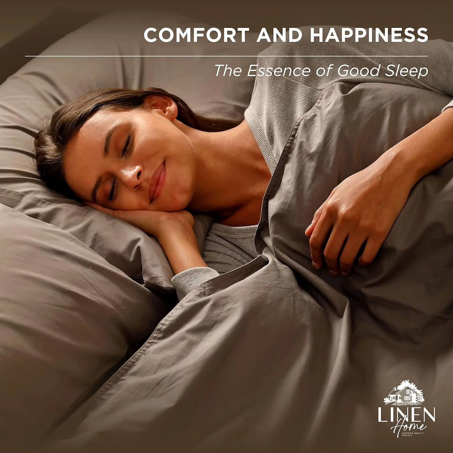 Linen Home 100% Cotton Percale Pillowcases Queen Size, White, 2 Pieces of Pillow Case, Crisp and Cool Strong Bed Linen, 20 inches X 30 inches