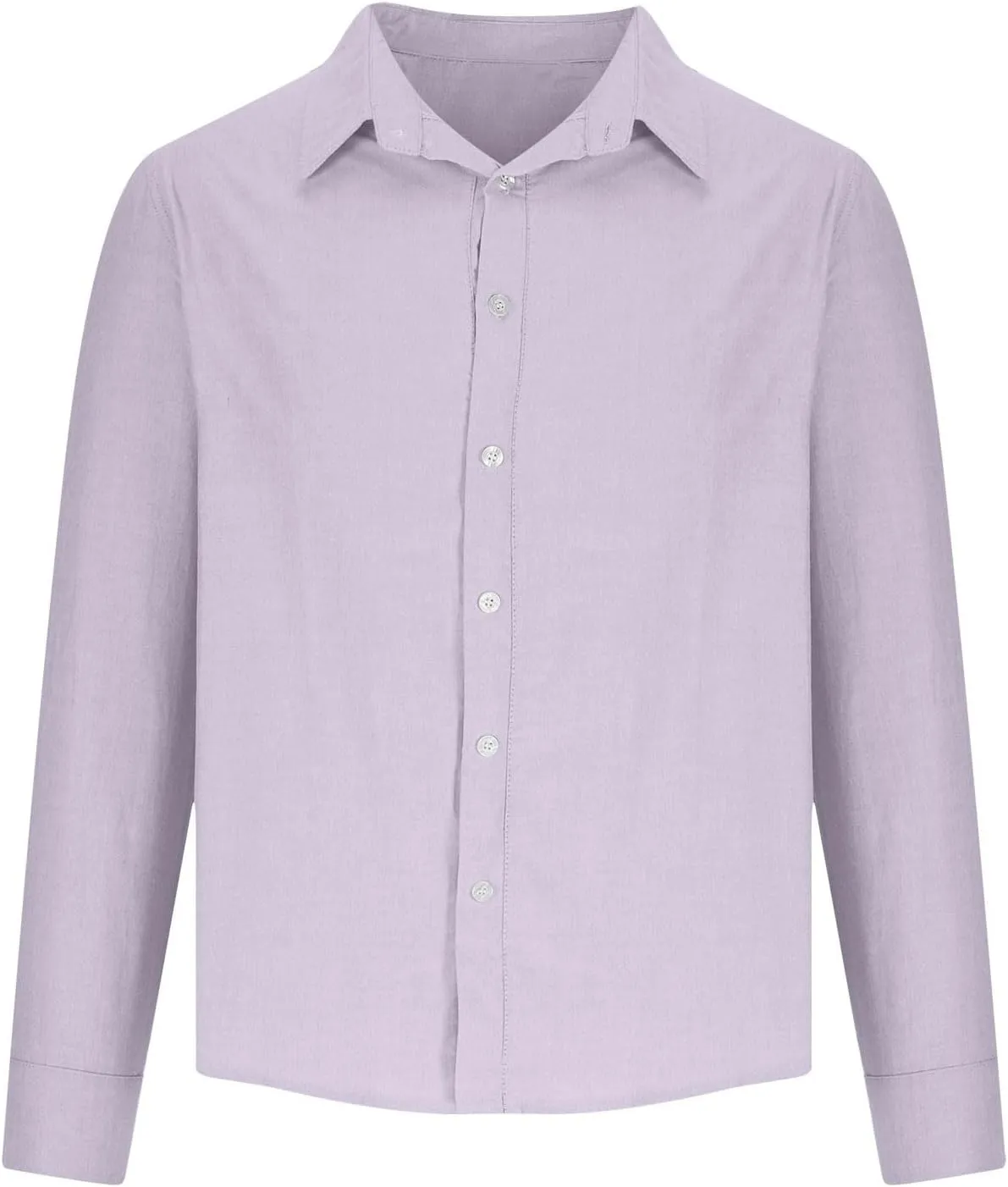 Linen Shirts Men Long Sleeve Cotton Button Down Solid Color Dress Shirt Lapel Trendy Casual Comfy Summer Tees Blouses