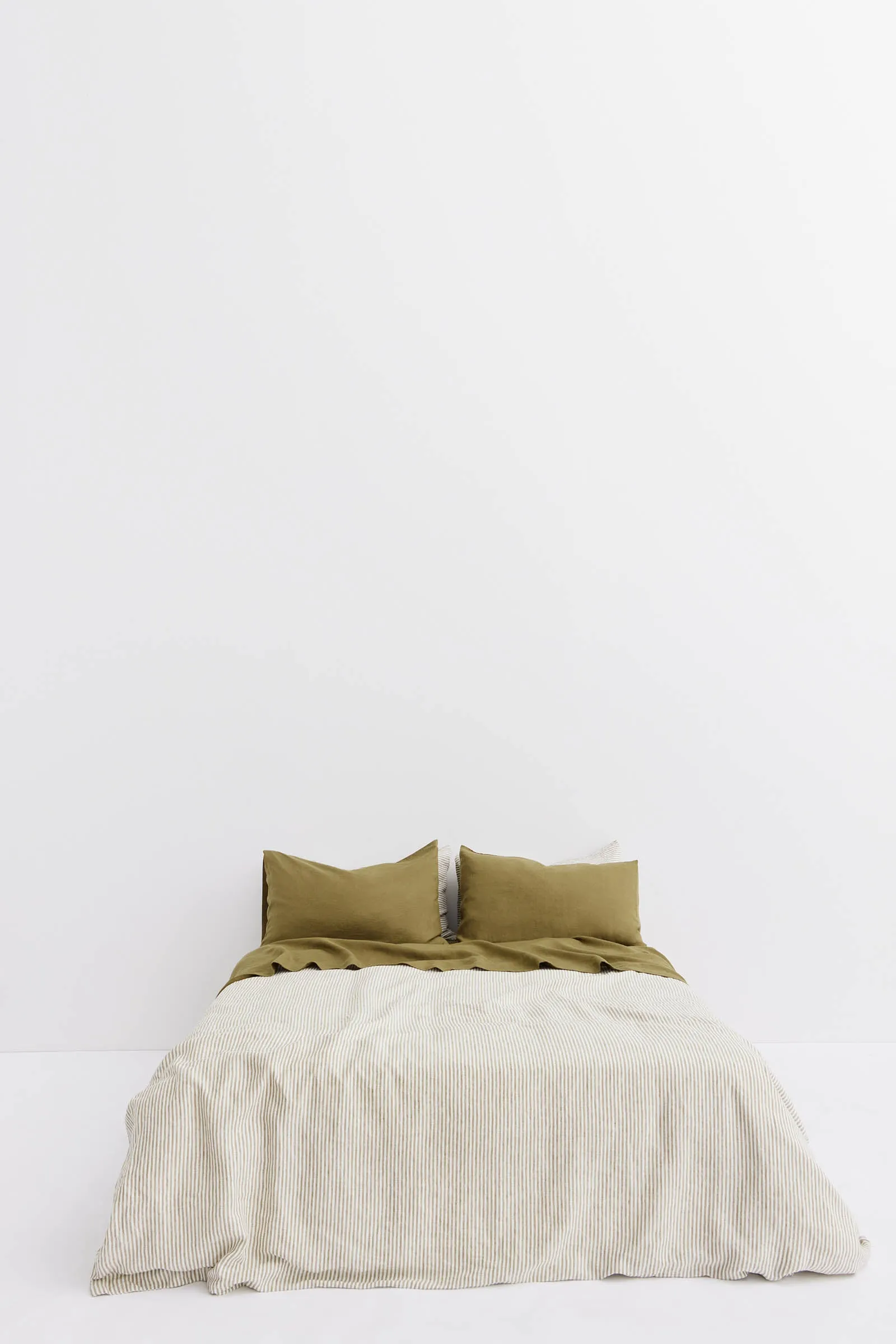 Linen Standard Pillow Cases Olive