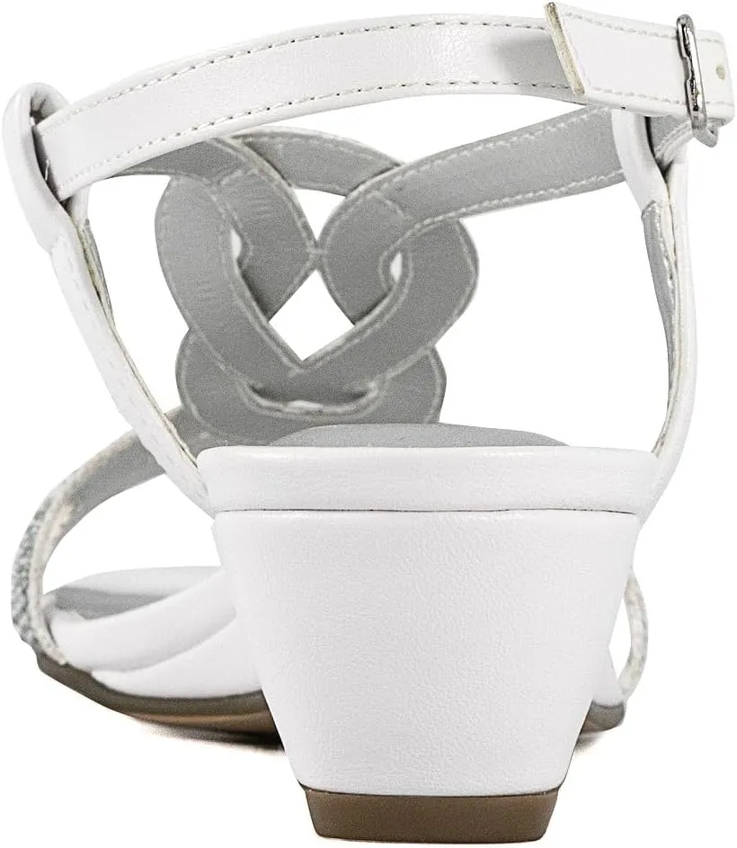 LONDON FOG Womens Macey Demi-Wedge Dress Sandals
