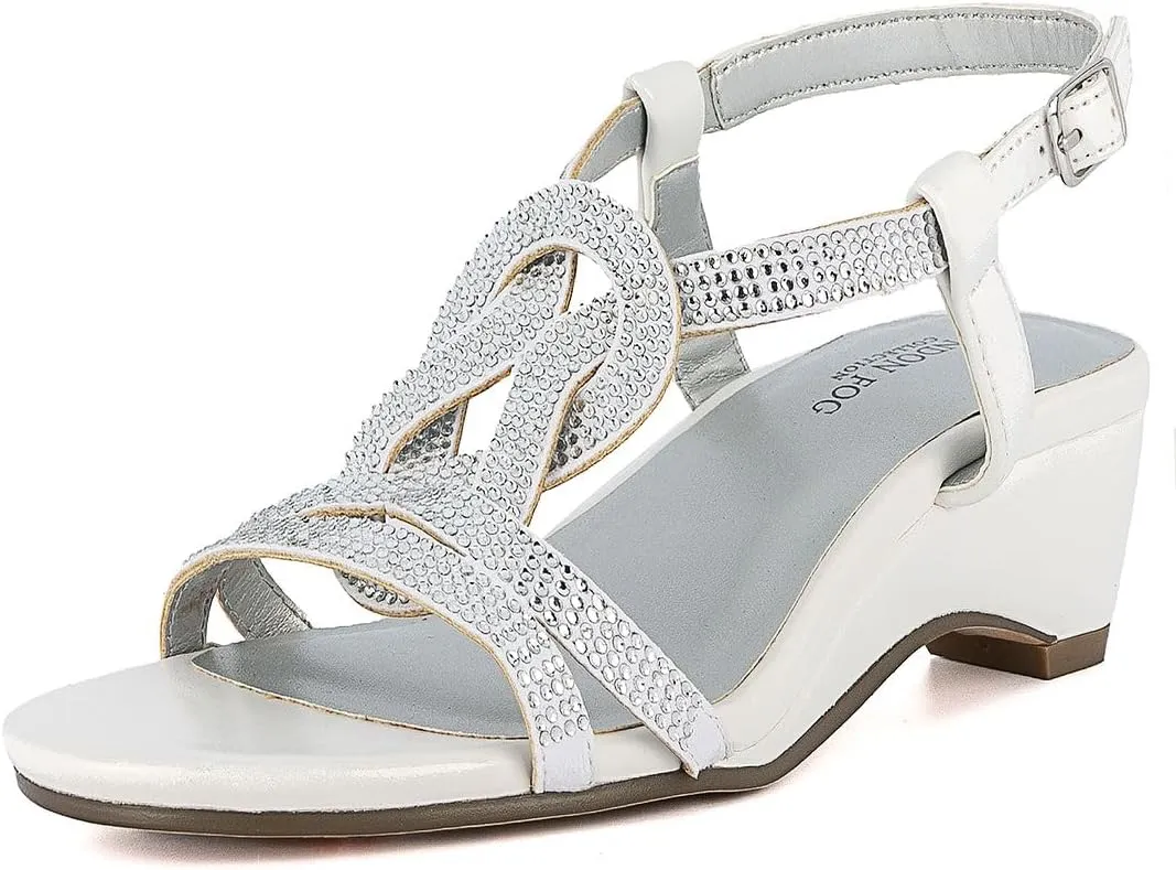 LONDON FOG Womens Macey Demi-Wedge Dress Sandals