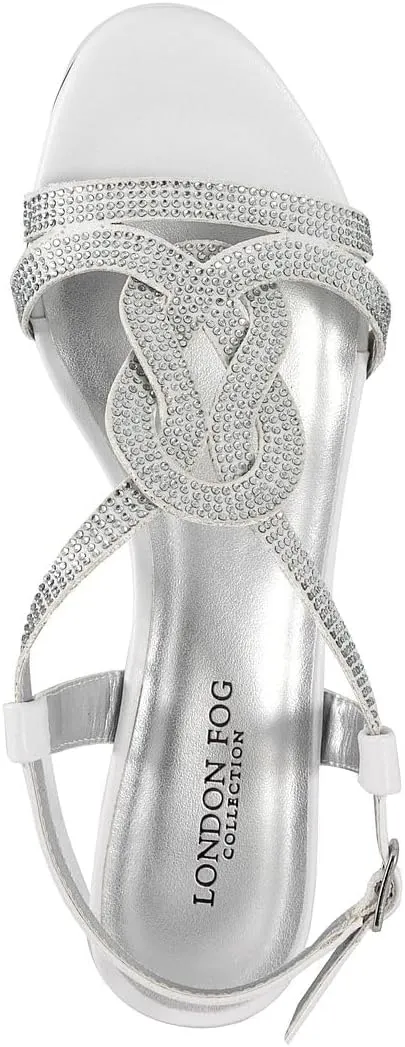 LONDON FOG Womens Macey Demi-Wedge Dress Sandals
