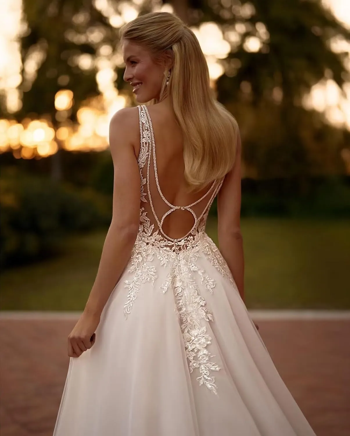 Long Boho Wedding Dresses for Bride 2025 Lace Beach Wedding Gowns for Women Bohemian Bridal Dress