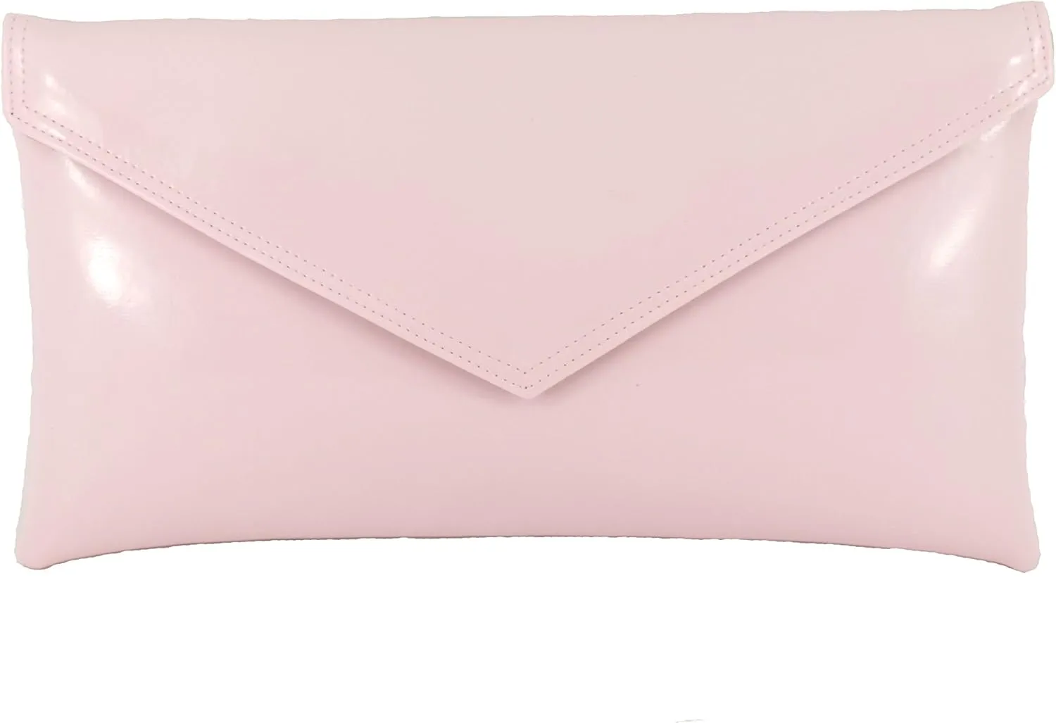 LONI Womens Neat Envelope Faux Leather Patent Clutch Bag/Shoulder Bag