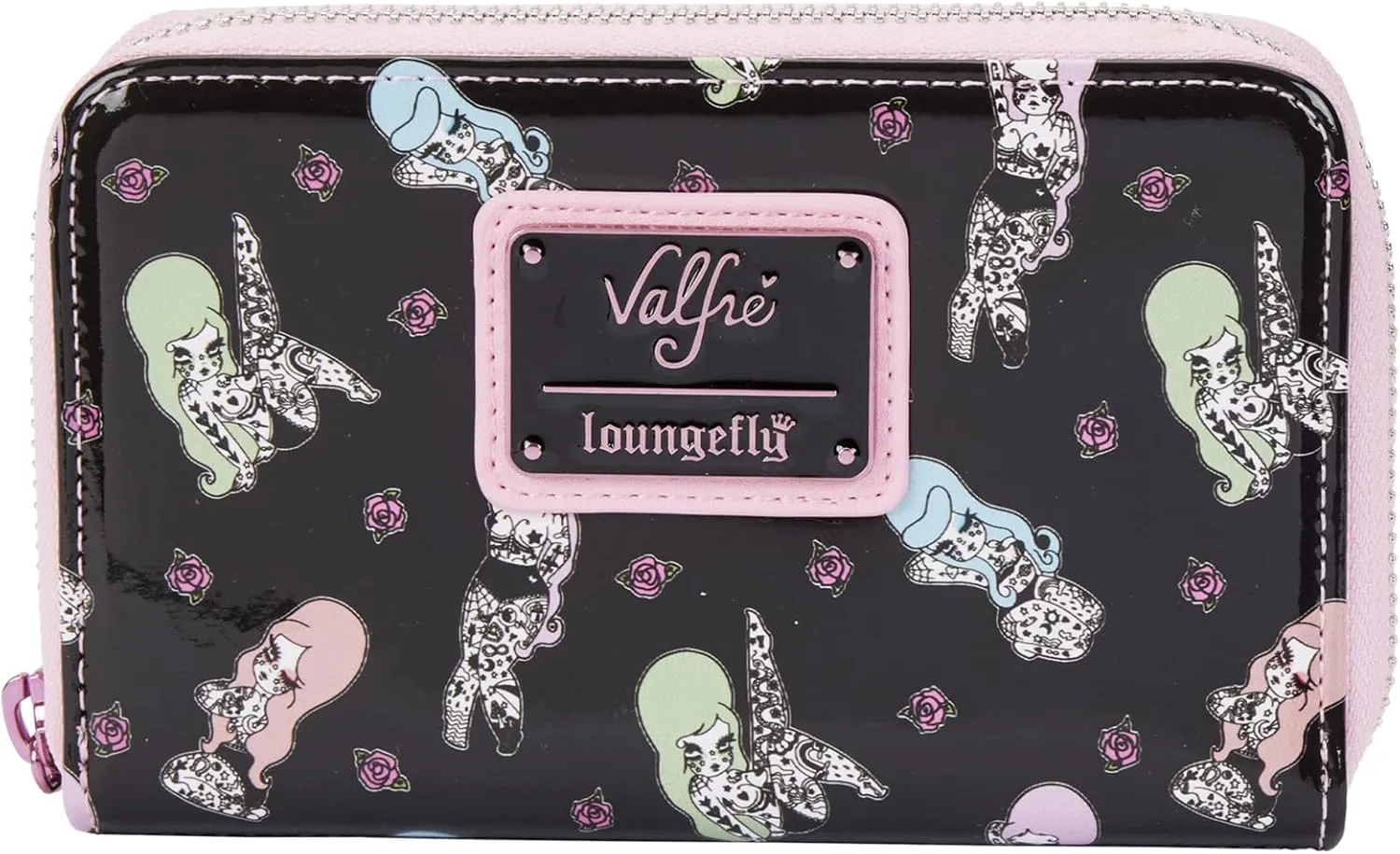 Loungefly Women's Valfre Tattoo Allover Print Zip Wallet